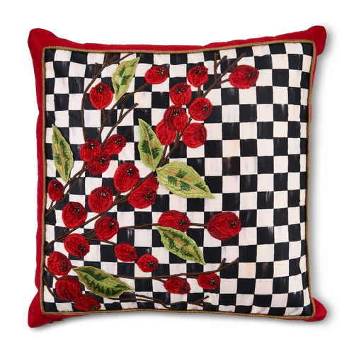 MacKenzie-Childs – Courtly Check Holly Throw Pillow