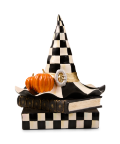 Mackenzie-Child's - Courtly Check Witch Hat on Books