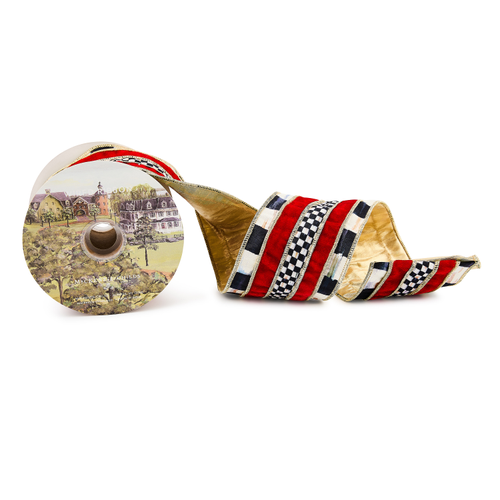MacKenzie-Childs – Courtly Regal Red 4″ Ribbon