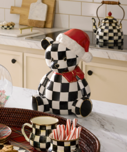 MacKenzie-Childs – Courtly Santa Bear Cookie Jar - Image 2