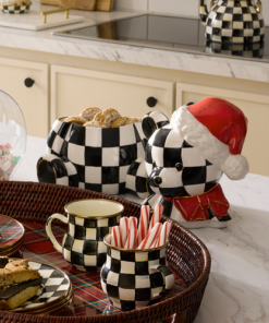 MacKenzie-Childs – Courtly Santa Bear Cookie Jar - Image 3