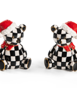 Mackenzie-Childs - Courtly Santa Bear Salt & Pepper Set