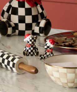 MacKenzie-Childs – Courtly Santa Bear Salt & Pepper Set - Image 3