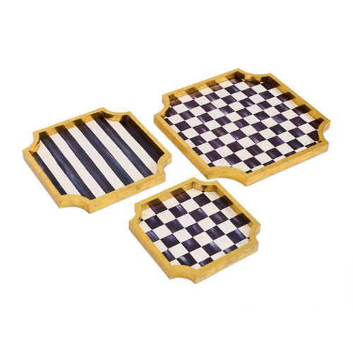 MacKenzie-Childs – Courtly Stackable Trinket Trays, Set Of 3