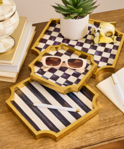 MacKenzie-Childs – Courtly Stackable Trinket Trays, Set Of 3 - Image 2