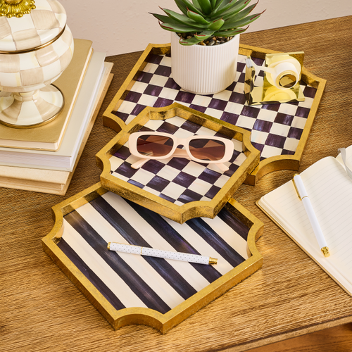 MacKenzie-Childs – Courtly Stackable Trinket Trays, Set Of 3 - Image 2