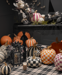 MacKenzie-Childs – Courtly Stripe Glossy Small Pumpkin - Image 2