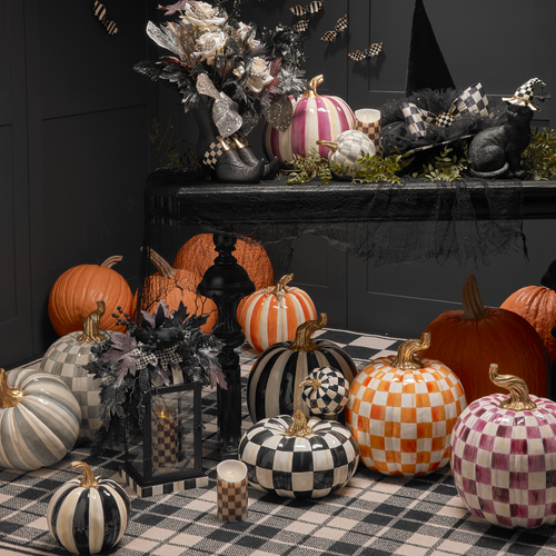MacKenzie-Childs – Courtly Stripe Glossy Small Pumpkin - Image 2