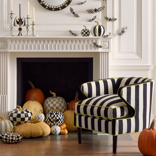 MacKenzie-Childs – Courtly Stripe Glossy Small Pumpkin - Image 3