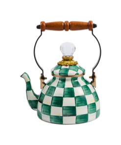 Mackenzie-Childs - Emerald Check 1 Quart Tea Kettle