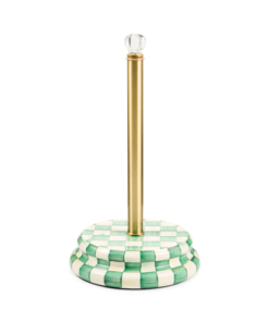 Mackenzie-Child's - Emerald Check Paper Towel Holder