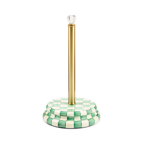 MacKenzie-Childs – Emerald Check Paper Towel Holder