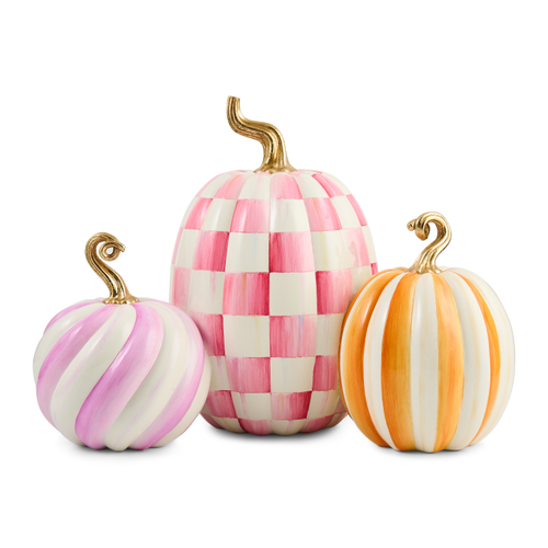 MacKenzie-Childs – Glam ‘O’ Ween Pumpkin Trio Centerpiece