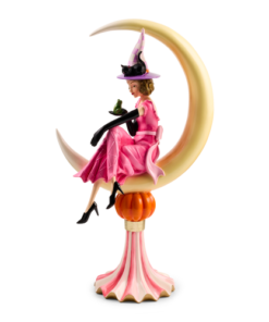 Mackenzie-Child's - Glam 'O' Ween Witch on Moon Figurine