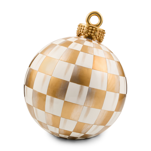 MacKenzie-Childs – Gold Check Large Tabletop Ornament