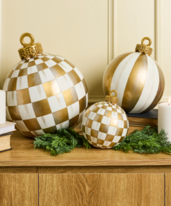 MacKenzie-Childs – Gold Check Large Tabletop Ornament - Image 2