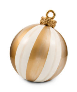 Mackenzie-Childs - Gold Stripe Medium Tabletop Ornament