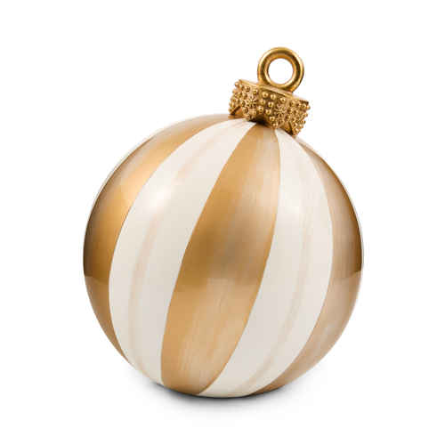 MacKenzie-Childs – Gold Stripe Medium Tabletop Ornament