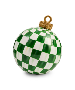 Mackenzie-Childs - Green Check Small Tabletop Ornament