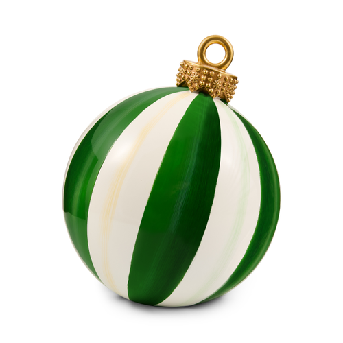 MacKenzie-Childs – Green Stripe Medium Tabletop Ornament