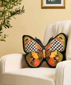 MacKenzie-Childs – Harvest Moth Shaped Pillow - Image 2