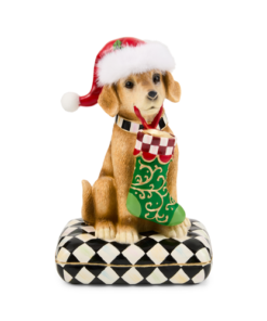 Mackenzie-Childs - Holiday Lab Dog On Pillow Figurine