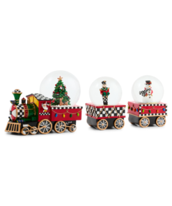 Mackenzie-Childs - Holiday Train Snow Globe Set, Set Of 3