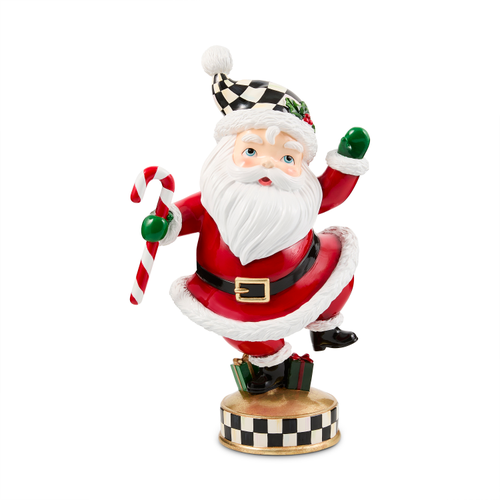 MacKenzie-Childs – Holiday Twinkly Toes Santa Figurine