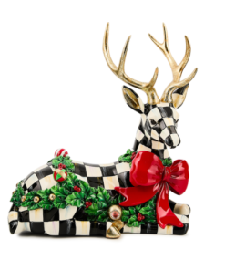 Mackenzie-Childs - Holly Check Resting Deer