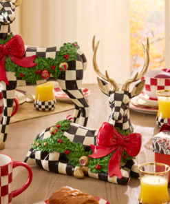 MacKenzie-Childs – Holly Check Resting Deer - Image 2