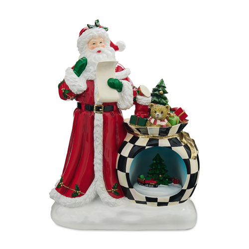 MacKenzie-Childs – Illuminated Santa’s Wish List Figurine