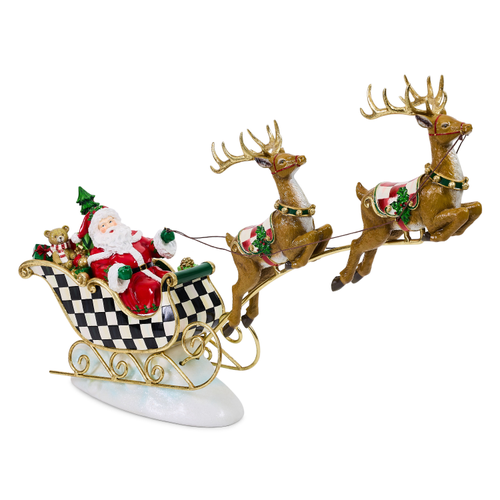 MacKenzie-Childs – Illuminated Sleigh Ride & Reindeer