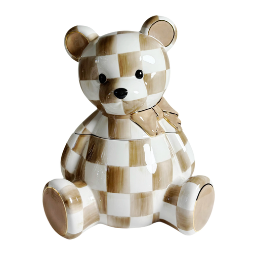 MacKenzie-Childs – Mocha Bear Cookie Jar