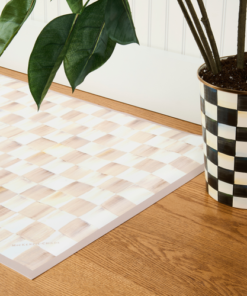 MacKenzie-Childs – Mocha Check 2′ x 6′ Floor Mat - Image 2