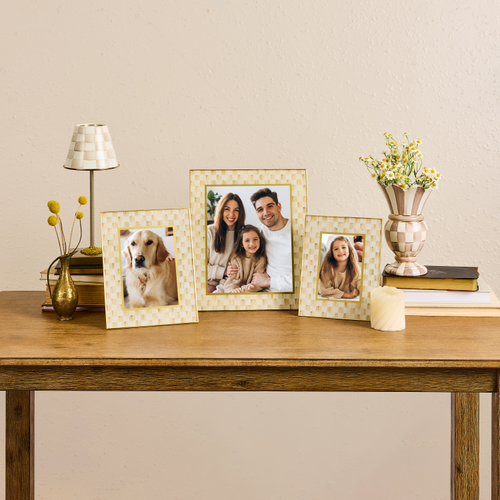 MacKenzie-Childs – Mocha Check 8″ x 10″ Glass Frame - Image 2