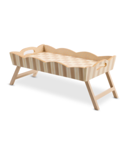 Mackenzie-Child's - Mocha Check Breakfast Tray