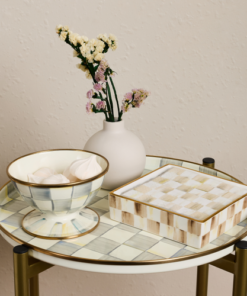 MacKenzie-Childs – Mocha Check Cocktail Napkin Holder - Image 2