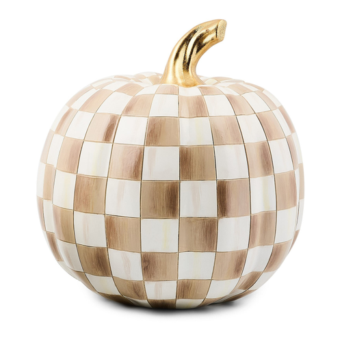 MacKenzie-Childs – Mocha Check Medium Pumpkin