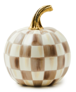 Mackenzie-Child's - Mocha Check Mini Pumpkin