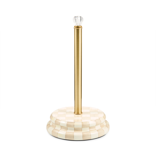 MacKenzie-Childs – Mocha Check Paper Towel Holder