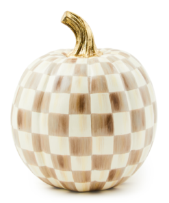 Mackenzie-Child's - Mocha Check Small Pumpkin