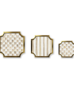 Mackenzie-Child's - Mocha Stackable Trinket Trays, Set Of 3