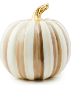 Mackenzie-Child's - Mocha Stripe Medium Pumpkin