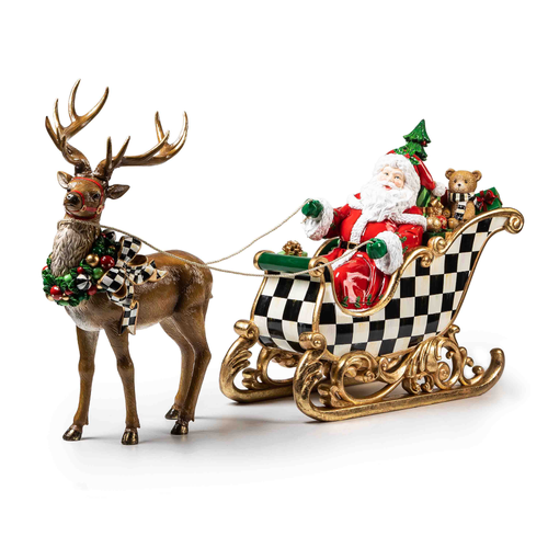 MacKenzie-Childs – Night Before Christmas Santa & Sleigh