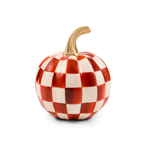 MacKenzie-Childs – Paprika Check Mini Pumpkin
