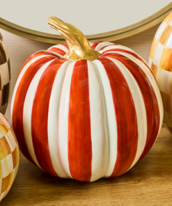 MacKenzie-Childs – Paprika Stripe Medium Pumpkin - Image 2