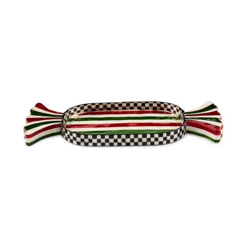 MacKenzie-Childs – Red & Green Capiz Candy Tray