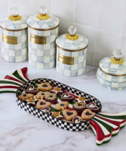 MacKenzie-Childs – Red & Green Capiz Candy Tray - Image 2
