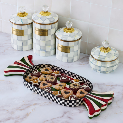 MacKenzie-Childs – Red & Green Capiz Candy Tray - Image 2