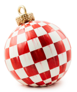 Mackenzie-Childs - Red Check Large Tabletop Ornament